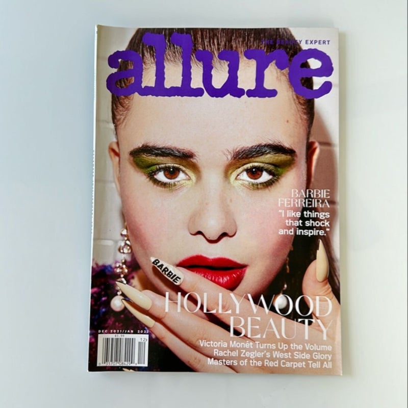 Allure USA Magazine the beauty expert. December 2021/January 2022 Issue. Barbie Ferreira. Victoria Monét.