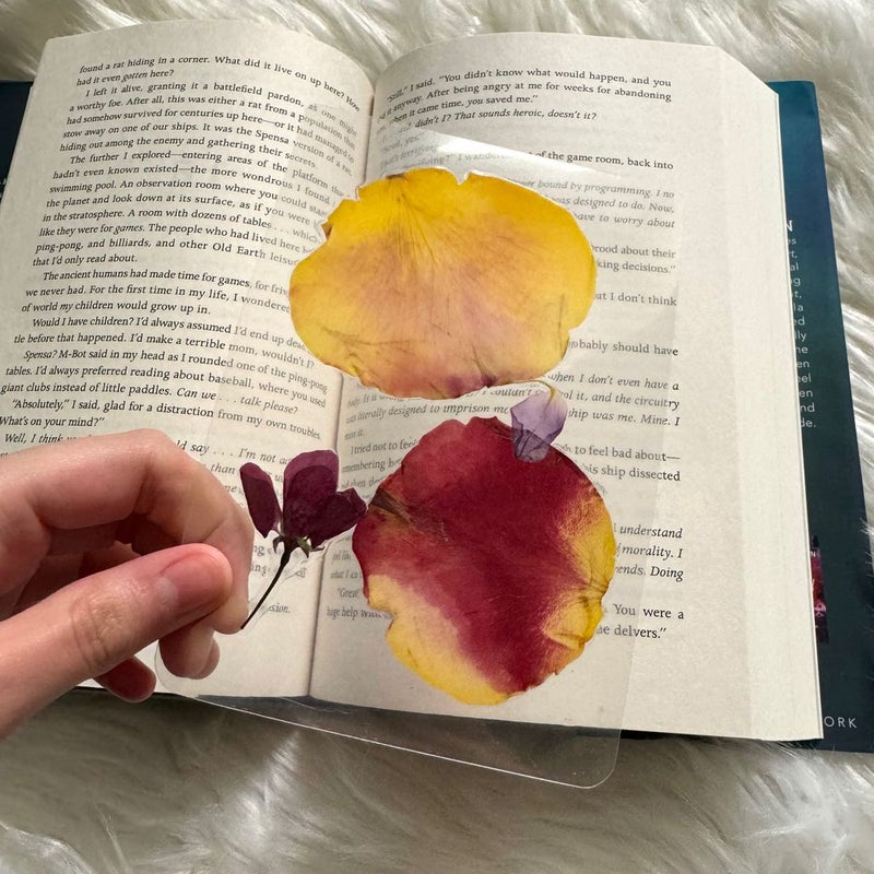 Real flower handmade window bookmark.