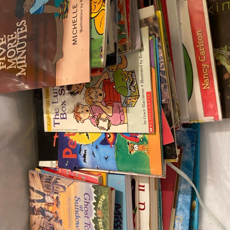 Box Of Kids Books Over 60 Books / Adults Mystery Box or PICK AND Choose  Some Are Brand New Some Are Used But Like New choose your Genre or Mystery Box  GREAT FOR ANY BOOK LOVER / INCREDIBLE DEAL SHIPPING ALONE IS MORE THAN THE BUNDLE COST!!!   DONT MISS OUT ON THIS DEAL!!!!