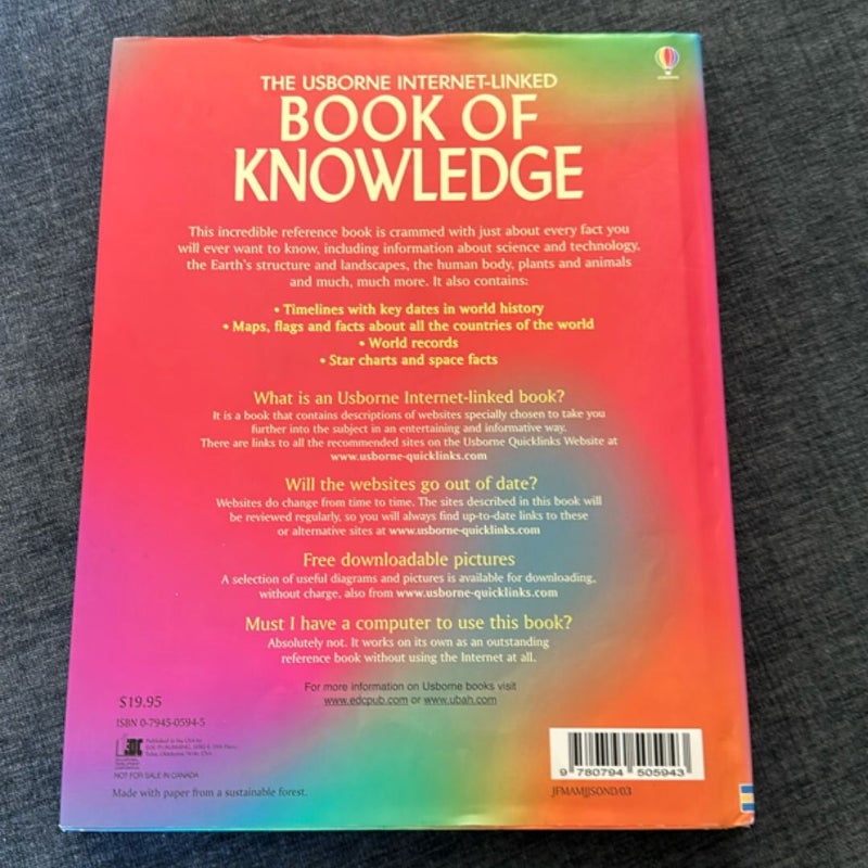 The Usborne Internet-Linked Book of Knowledge
