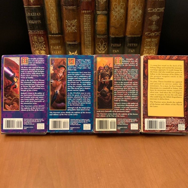 DragonLance: Complete Warriors Series Set: Knights of the Crown, Maquesta Kar-Thon, Knights of the Sword, Theros Ironfeld, Knights of the Rose, Lord Soth, The Wayward Knights