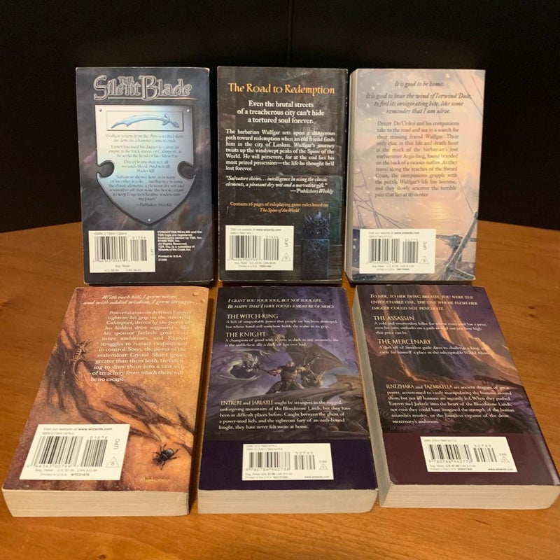 Forgotten Realms: Legend of Drizzt, 3 Complete Series: Legacy of the Drow, Paths of Darkness, Sellswords: The Legacy, Starless Night, Seige of Darkness, Passage to Dawn, The Silent Blade, The Spine of the World, Sea of Swords, Servant of the Shard, Promise of the Witch-King, Road of the Patriarch