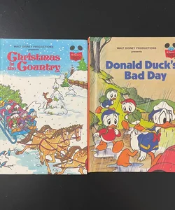 Donald Duck's Bad Day & Christmas in the Country Disney Books