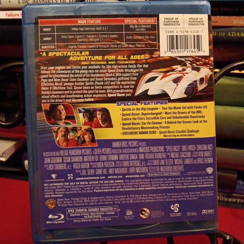 Speed Racer Blu-ray 3 disc 2008 rare OOP