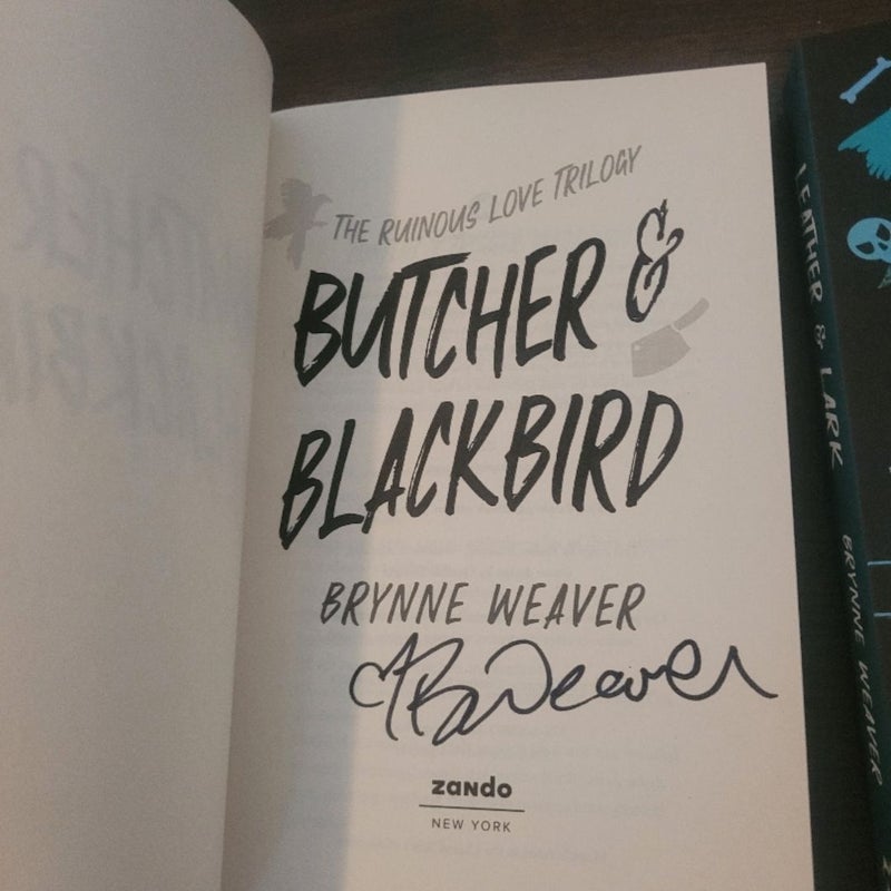 SIGNED Butcher and Blackbird and Leather and Lark