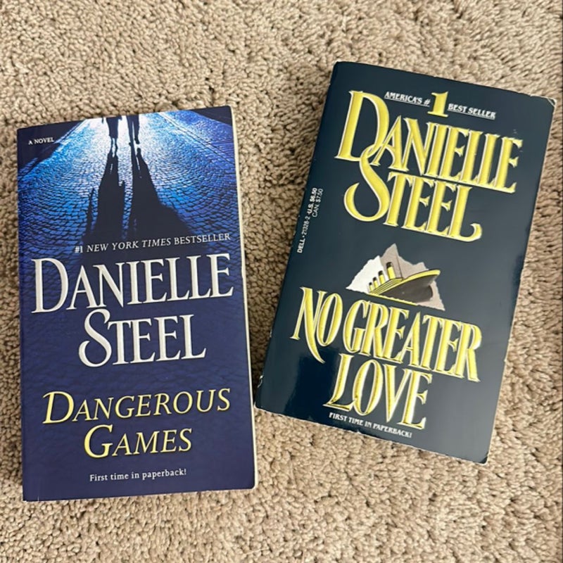 Dangerous Games and No Greater Love, Lot of two books