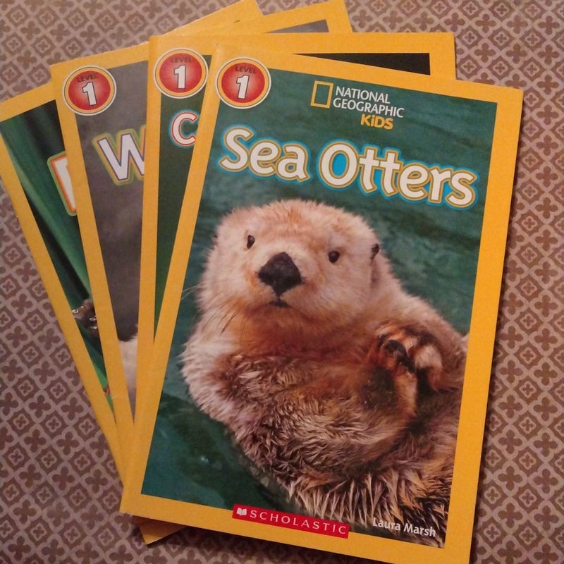 Lot of 4 National Geographic Kids I Can Read Level 1 Books