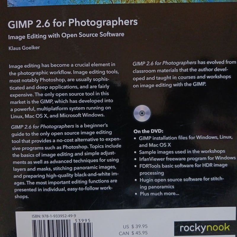 GIMP 2. 6 for Photographers