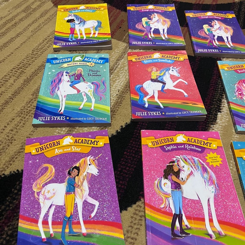  6 books Unicorn Academy Nature Magic Shimmer