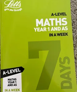 A-level maths year 1 and AS in a week