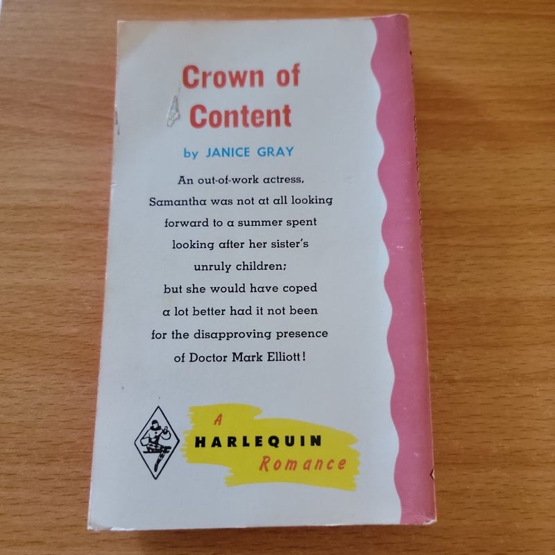 Crown of Content (1968 Harlequin)