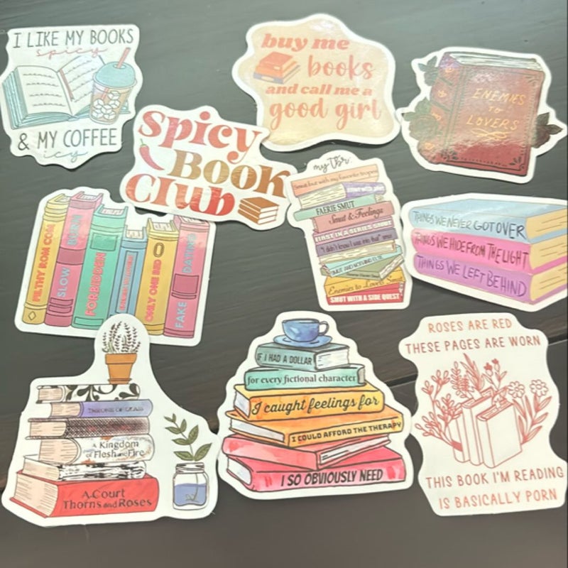 *Spicy* Bookish Stickers