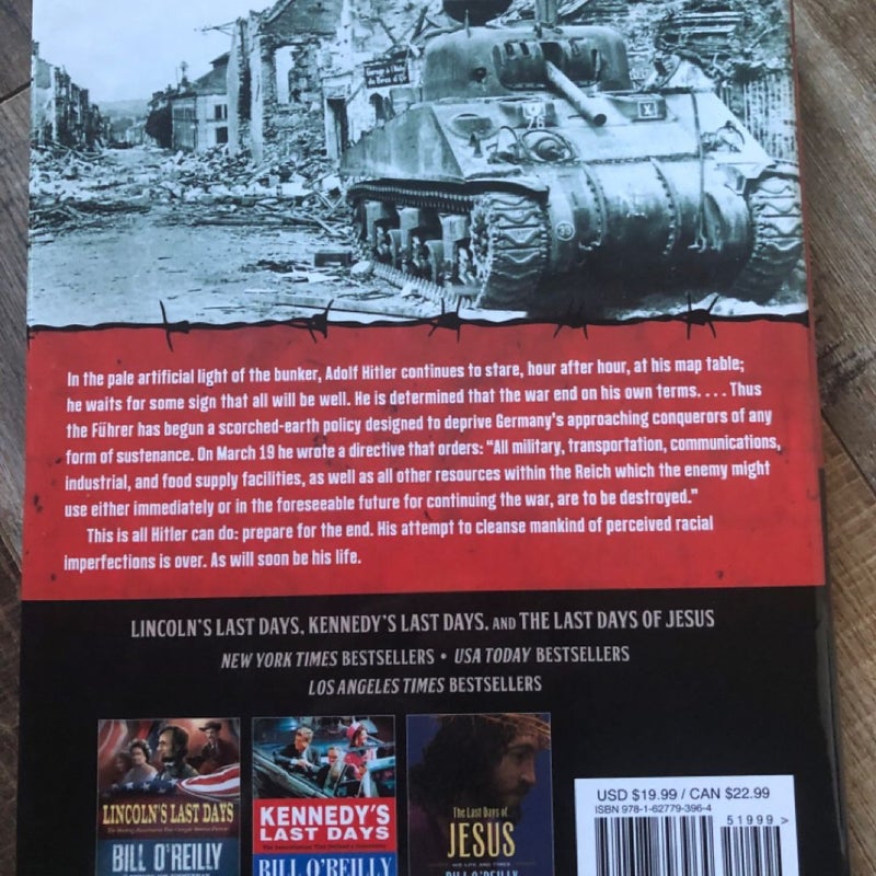 Hitler's Last Days - Bill O'Reilly - Hardcover History Book