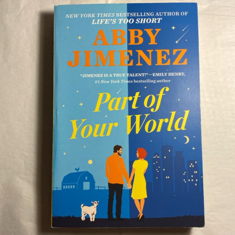 Part of Your World and Free Abby Jimenez Bookmark 