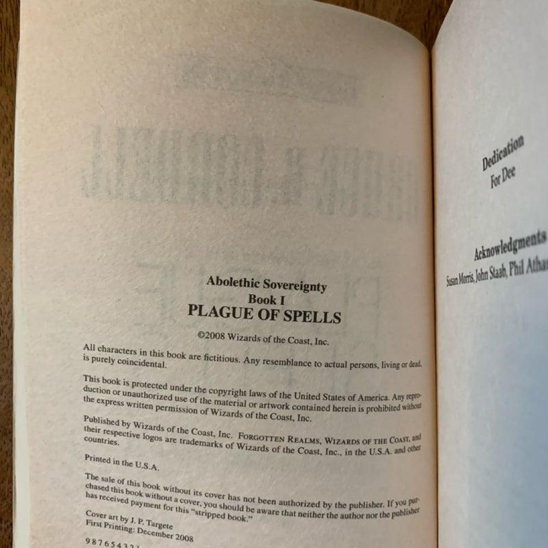 Abolethic Sovereignty Trilogy: Plague of Spells, City of Torment, Key of Stars, All First Edition First Printing
