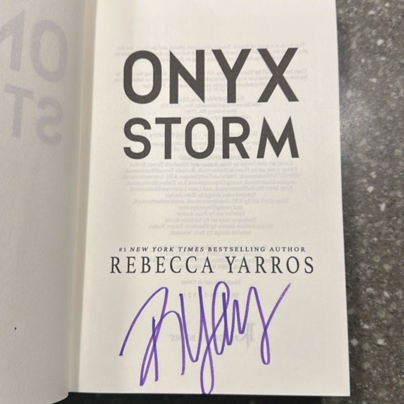 Onyx Storm SIGNED SPRAYED EDGES LIMITED EDITION