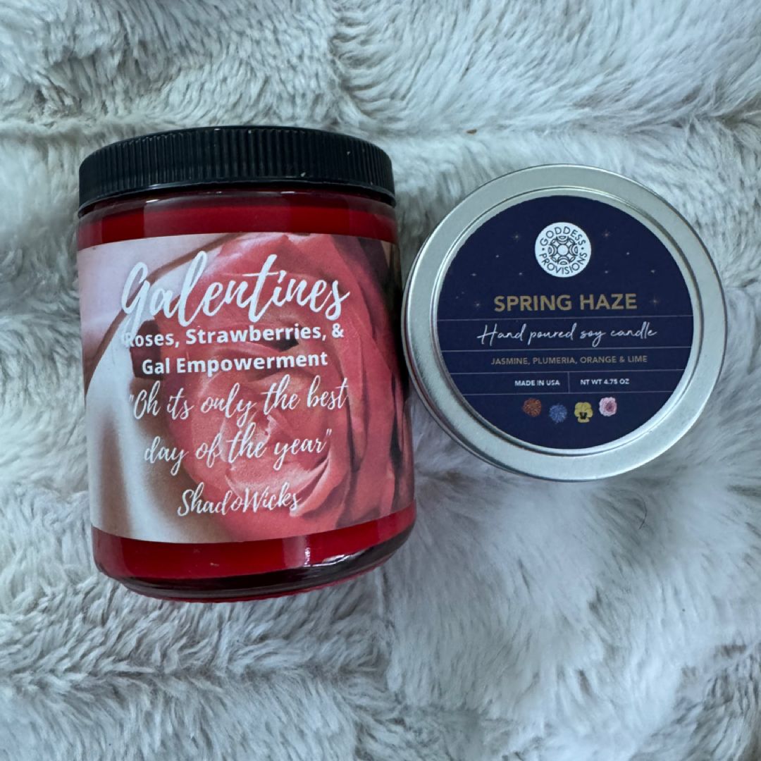 Galentines and Spring Haze candles