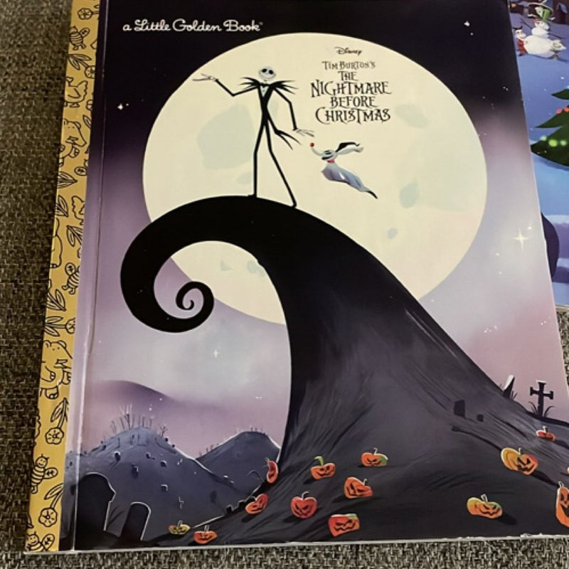 Lot 3 Little Golden Books New Nightmare Before Christmas 