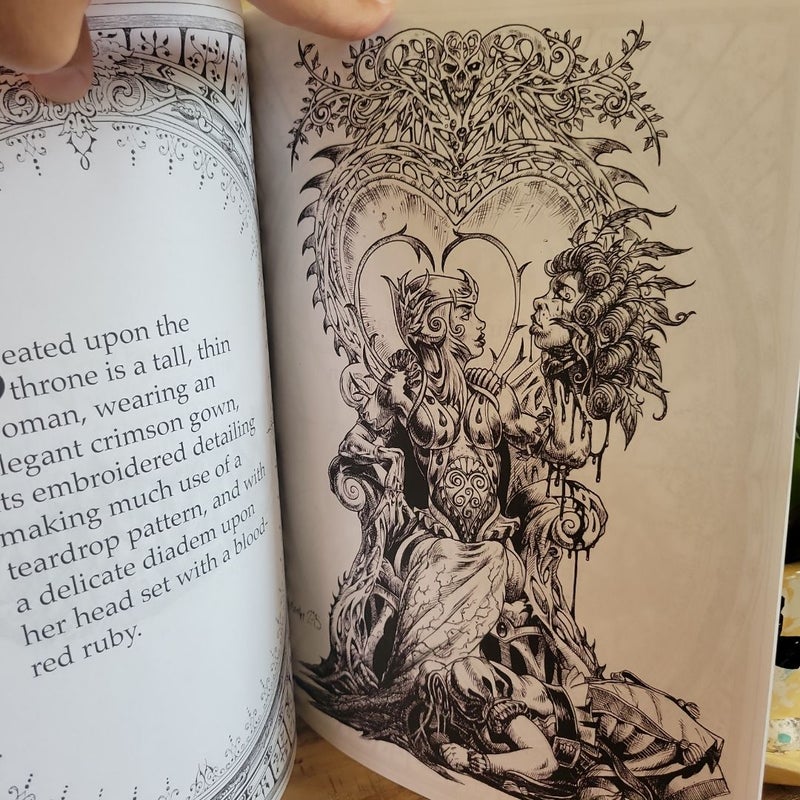 Alice's Nightmare in Wonderland Colouring Book