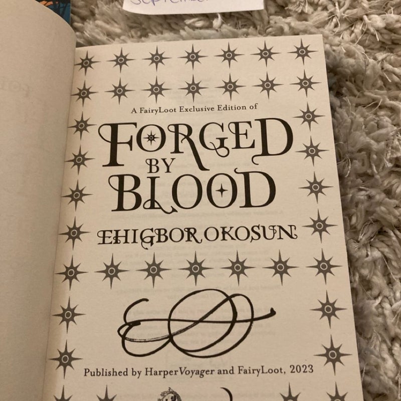 Fairyloot Forged by Blood by Ehigbor Okosun