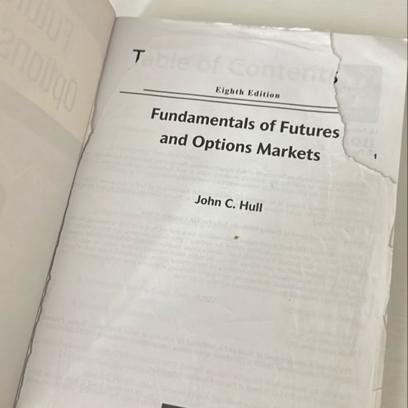 Fundamentals of Futures and Options Markets