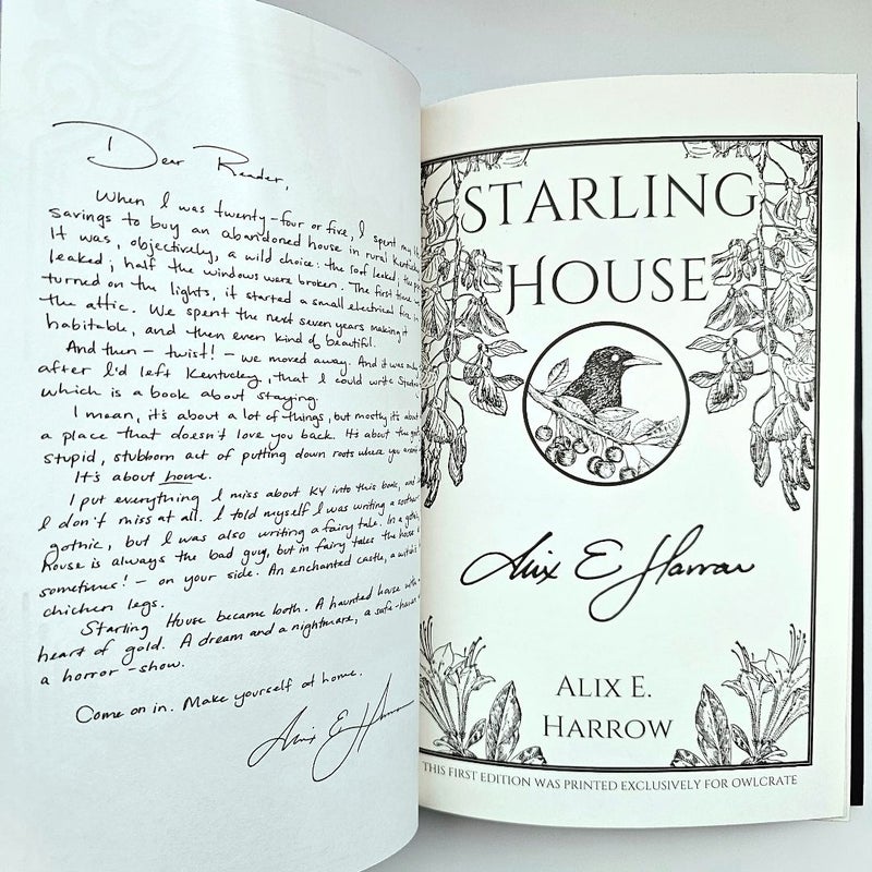 Starling House by Alix E Harrow Owlcrate Special FIRST Edition Digitally Signed NEW