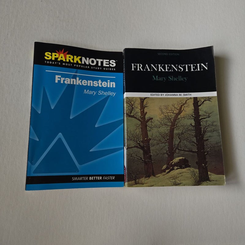 Frankenstein Sparknotes & Case Studies 2 paperbacks