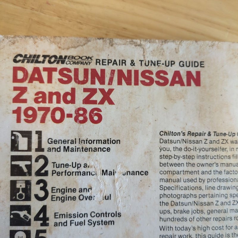 Car Owners Datsun Nissan Chilton Book Company Repair snd and Tune Up Guide