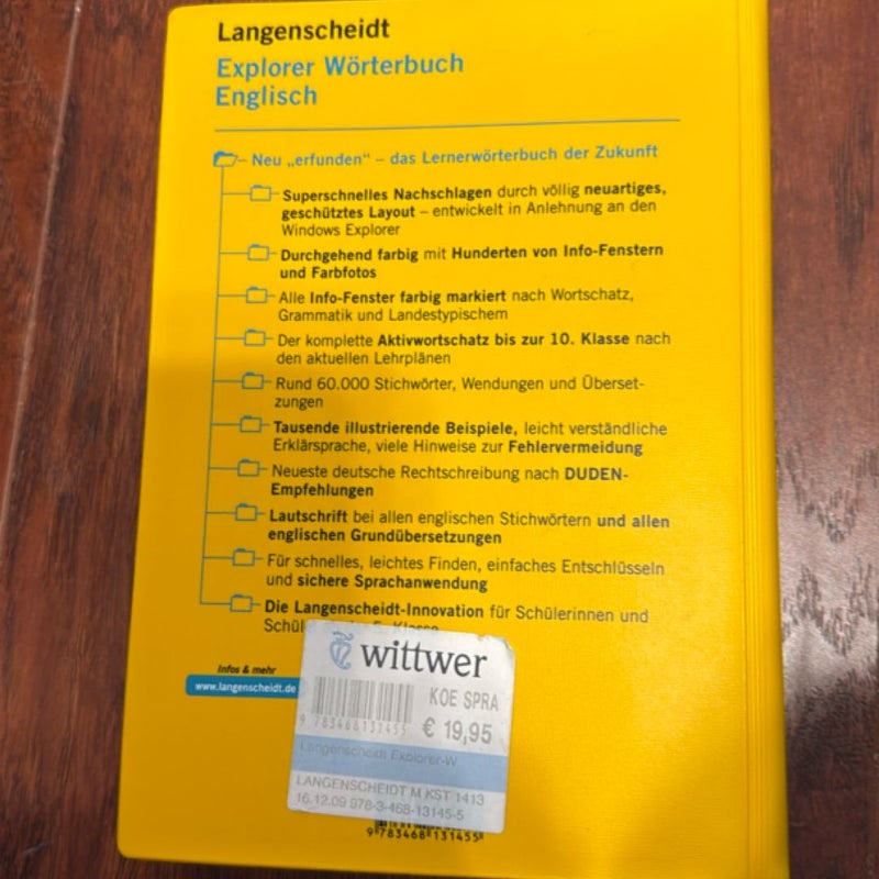 Langenscheidt Explorer Worterbuch English