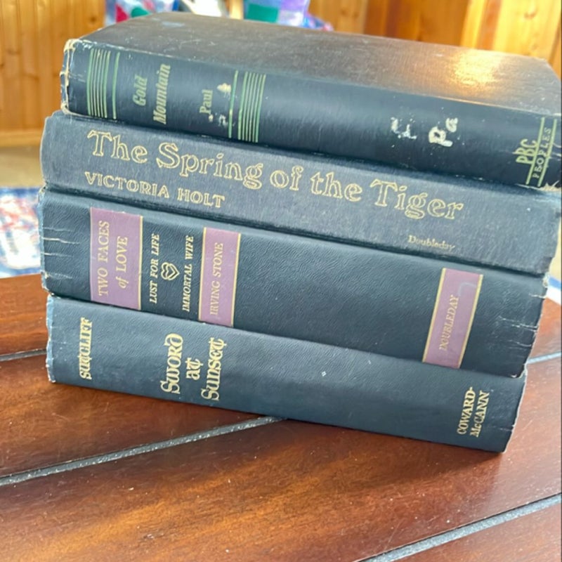 Vintage Bundle of 4 Books - black