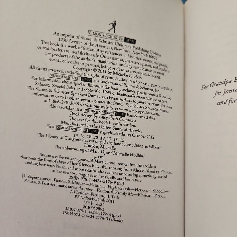 The Unbecoming of Mara Dyer