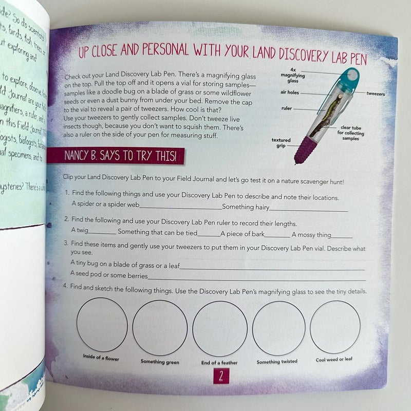 Nancy B’s Science Club Discovery Lab Pens and Field Journal book