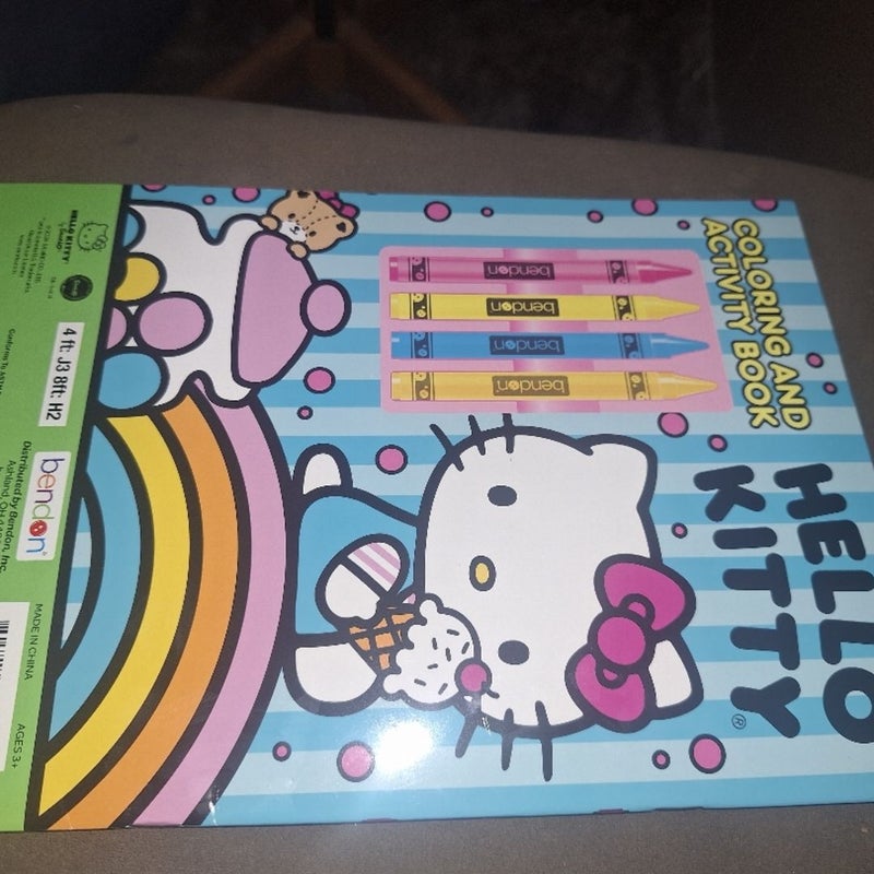 Hello kitty coloring book with crayons