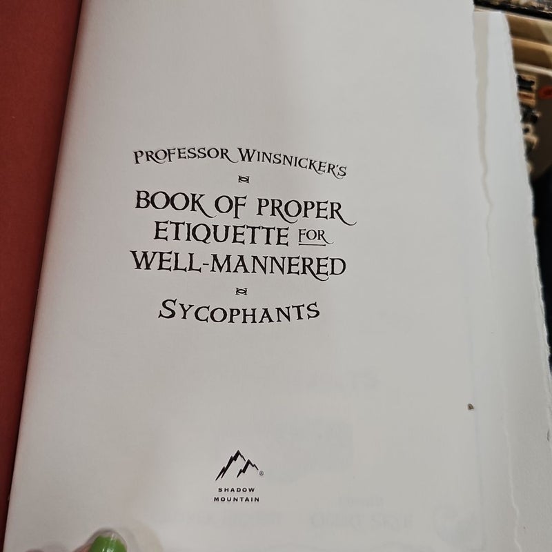 Professor Winsnicker's Book of Proper Etiquette for Well-Mannered Sycophants