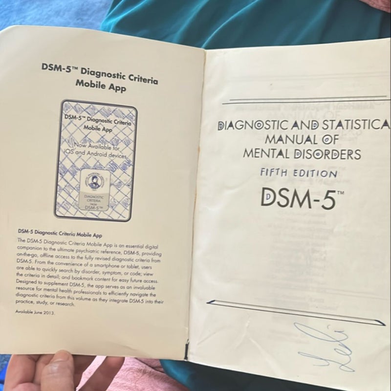 Diagnostic and Statistical Manual of Mental Disorders - DSM-5