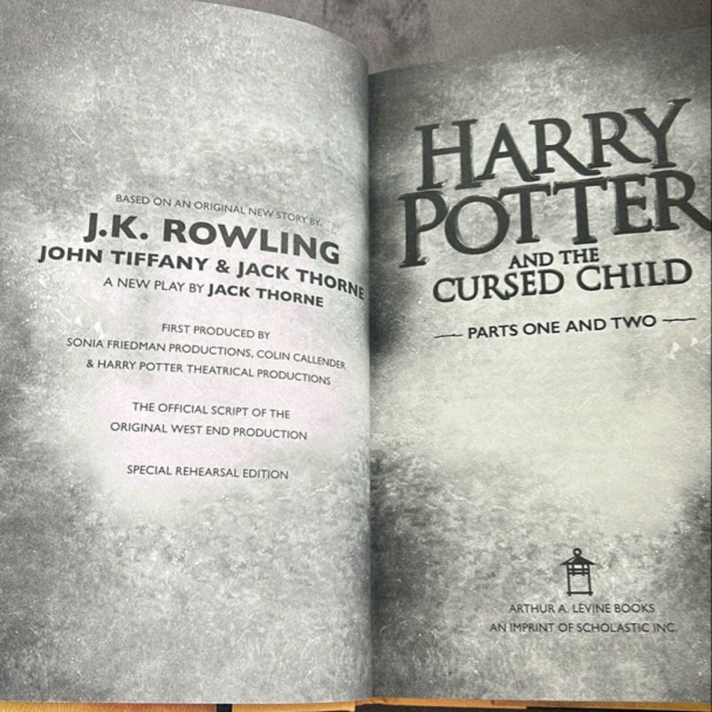 Harry Potter and the Cursed Child Parts One and Two (Special Rehearsal Edition Script)