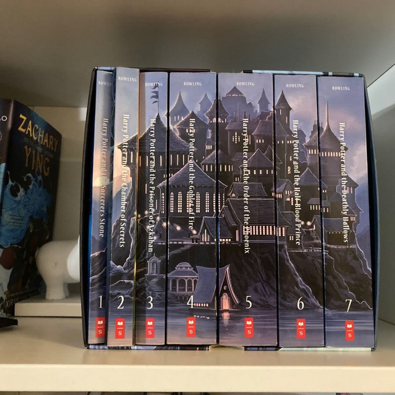 Boxed Set Harry Potter Paperback (Books 1-4) Scholastic copyright 1999 by  J. K. Rowling, Paperback