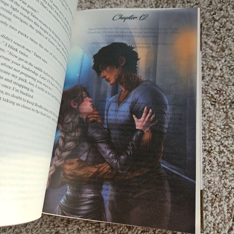 Fourth Wing and Iron Flame Bookish Box Exlusive Luxe Editions with page inserts