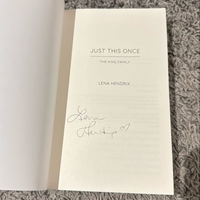 Just This Once (The King Family) Signed