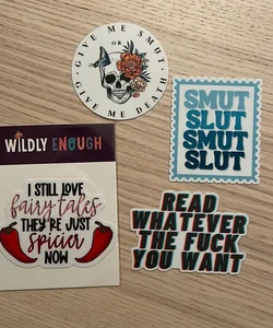 4 stickers (sold as a bundle) 