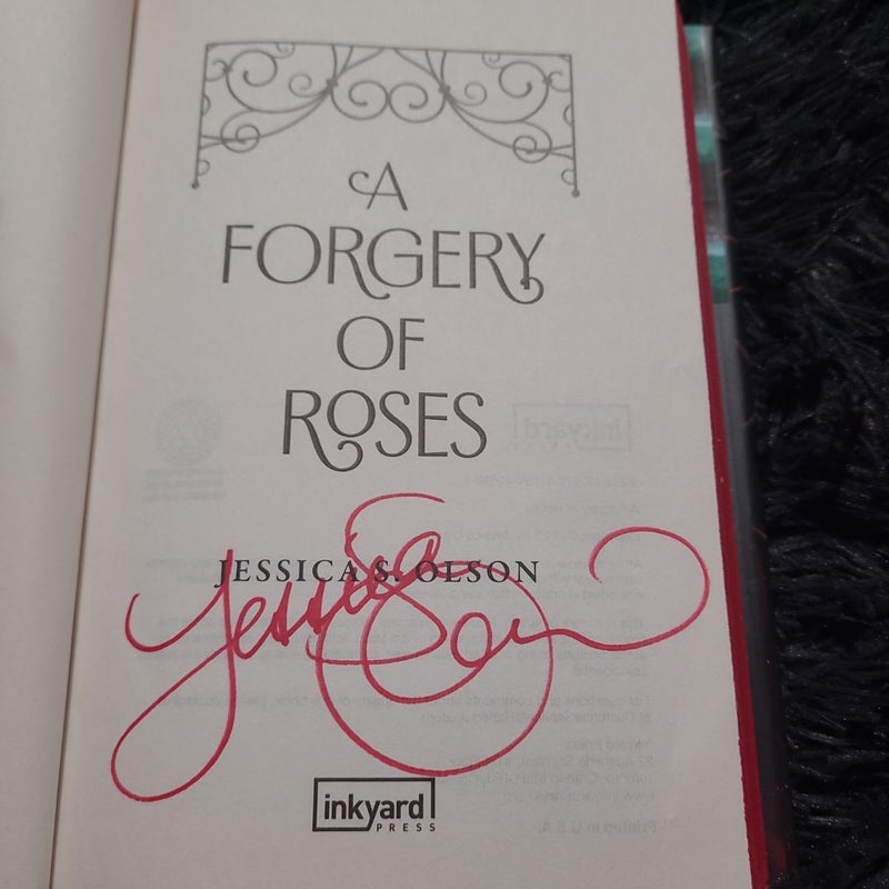 A Forgery of Roses-painted edges-signed! 