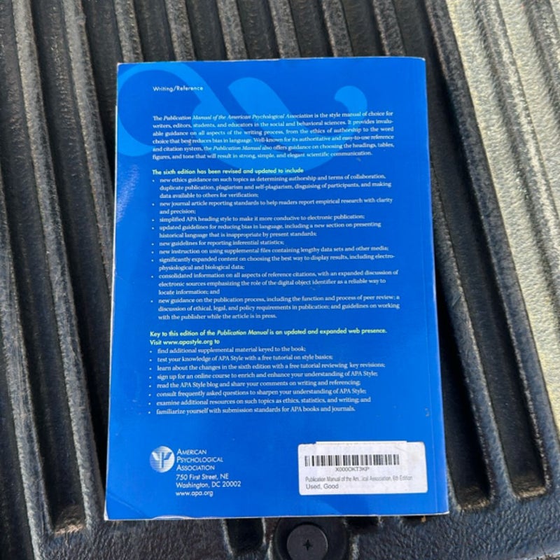Publication Manual of the American Psychological Association