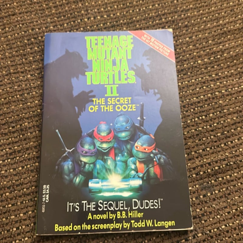 TEENAGE MUTANT NINJA TURTLES 2 Secret Of Ooze Paperback Book