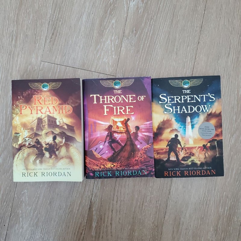 Kane Chronicles, the Red Pyramid, Book One, Two, and Three