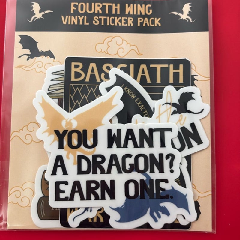 Fourth Wing Vinyl sticker pack