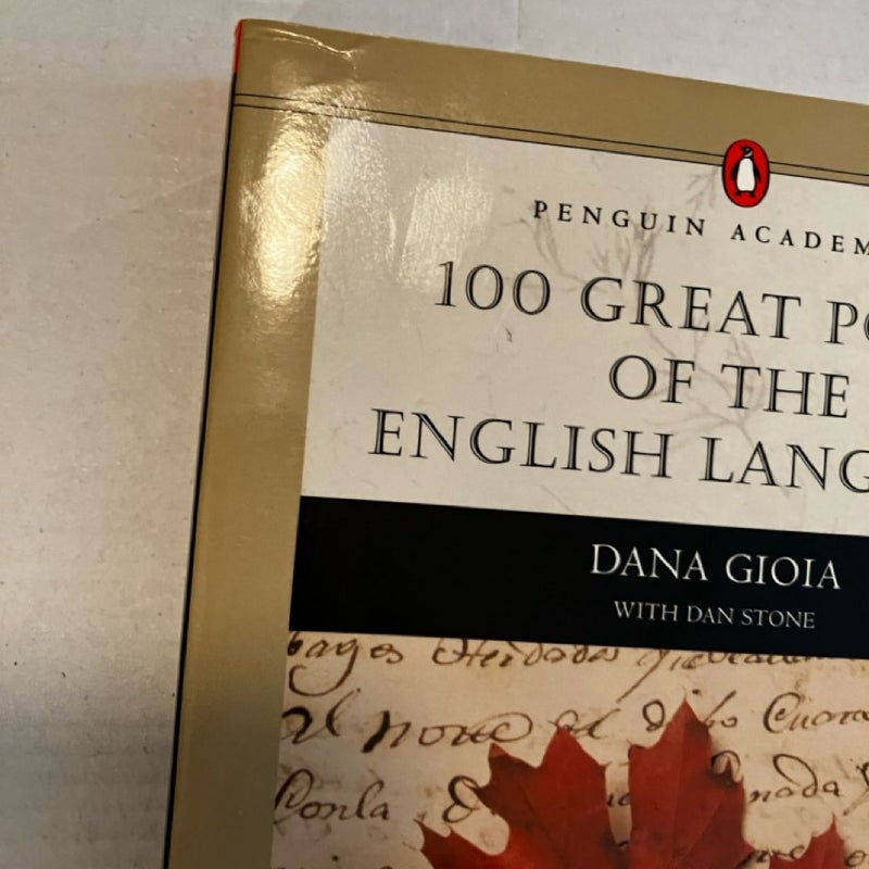 100 Great Poets of the English Language