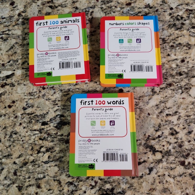 First 100 Board Book Box Set (3 Books)