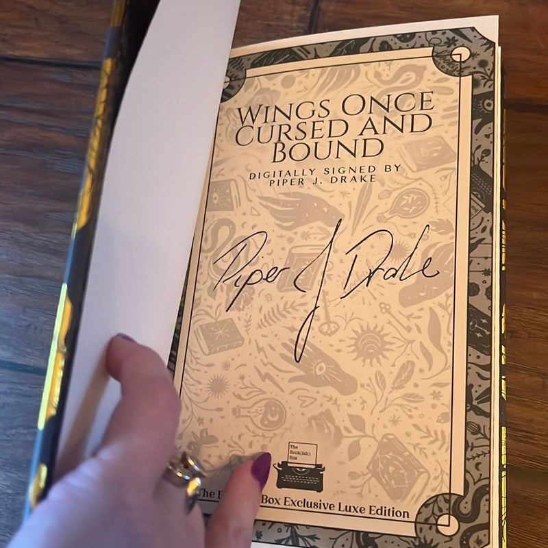 Wings Once Cursed and Bound- Bookish Box Edition