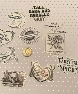 Dark Romance Book Stickers