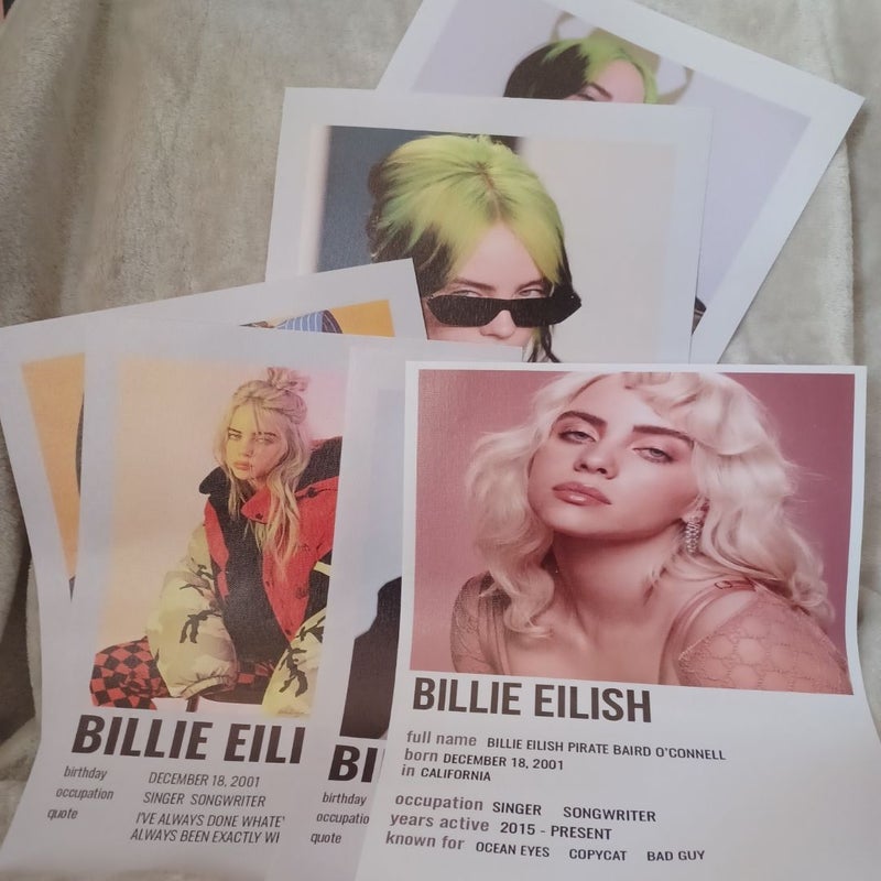 Billie Eilish. 6 Posters set